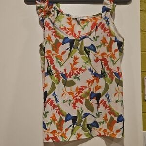 Colorful Floral Sleeveless Top